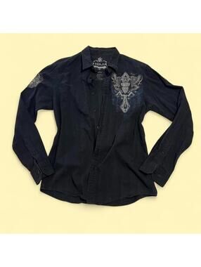 Helix Women's Black and Grey Shirt